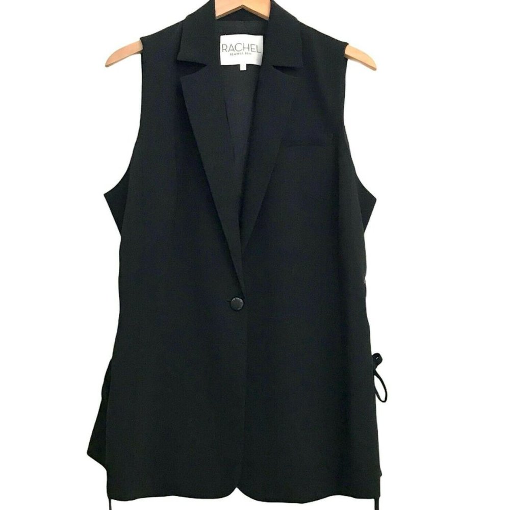 Rachel Roy Sleeveless Lace Up Blazer Vest